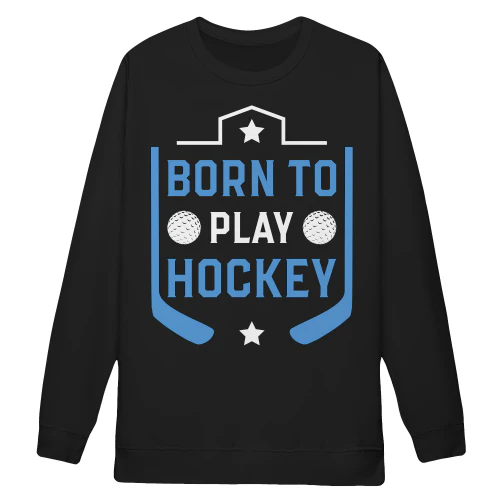 Born To Play Hockey - Retro Shield Emblem Field Hockey Graphic for Players