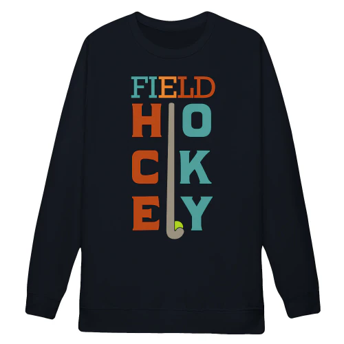 Field Hockey - Retro Colorful Crossed Stick Sports Slogan Graphic for Players