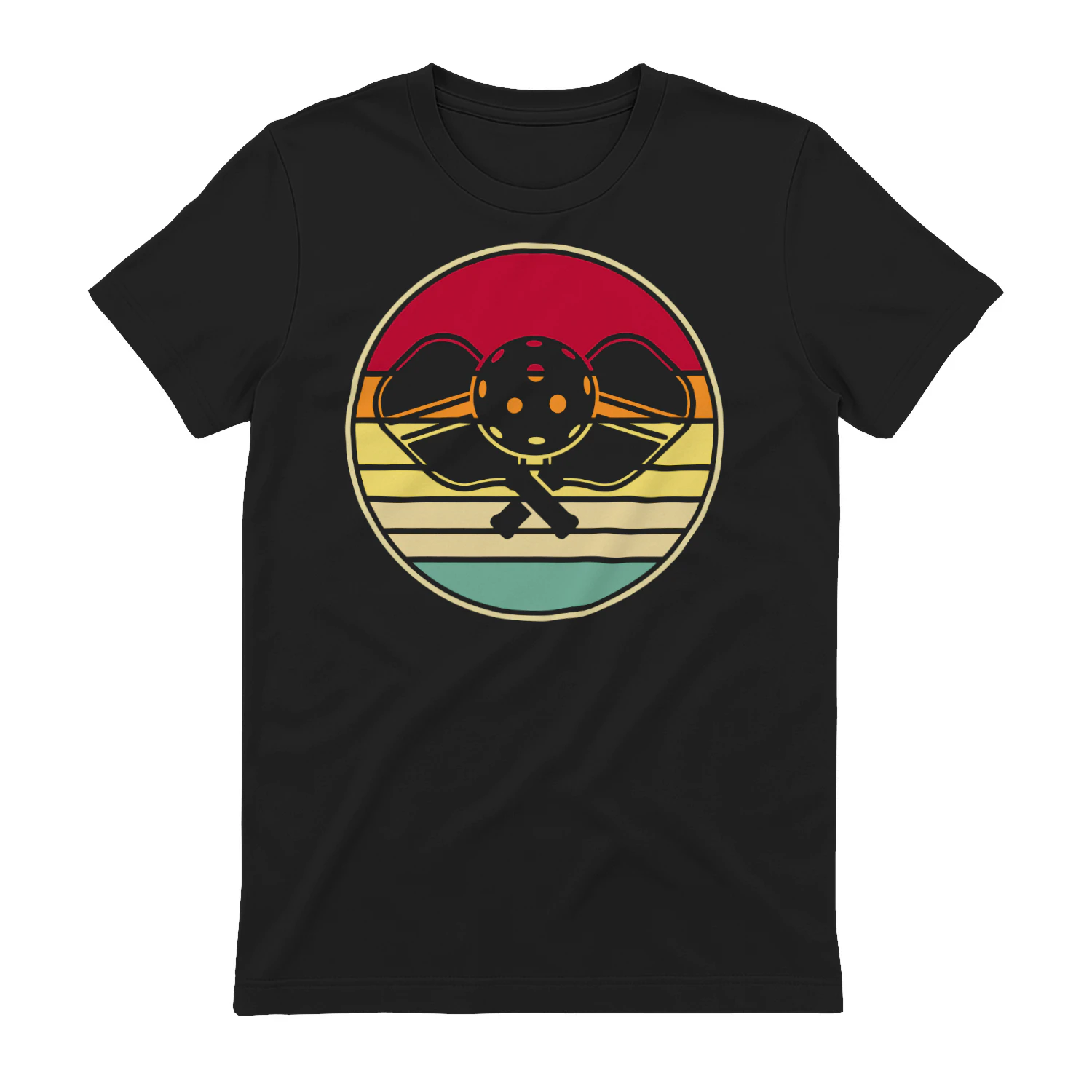 Retro Vintage Pickleball Sunset
