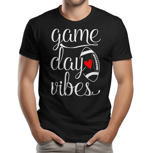 Game Day Vibes Cute Football Heart 