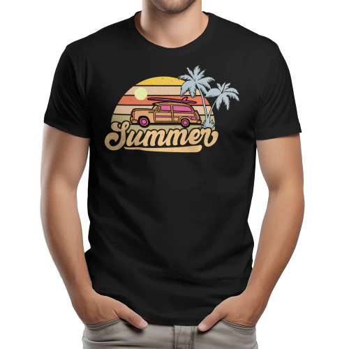 Retro Vintage Summer Surf Wagon 