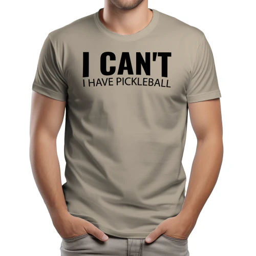 I Can't I Have Pickleball - Funny Sarcastic Sports Saying Minimalist Typography Graphic