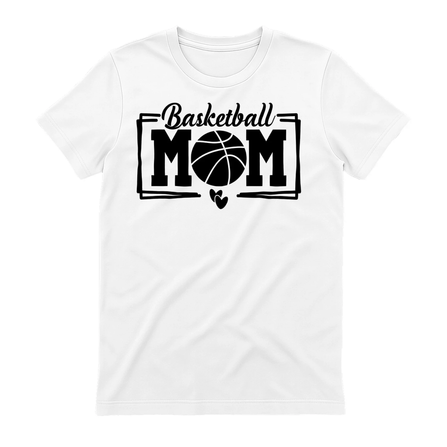 Basketball Mom Heart Graphic - Proud Sports Mother Typography