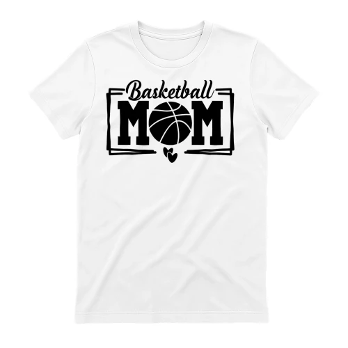 Basketball Mom Heart Graphic - Proud Sports Mother Typography