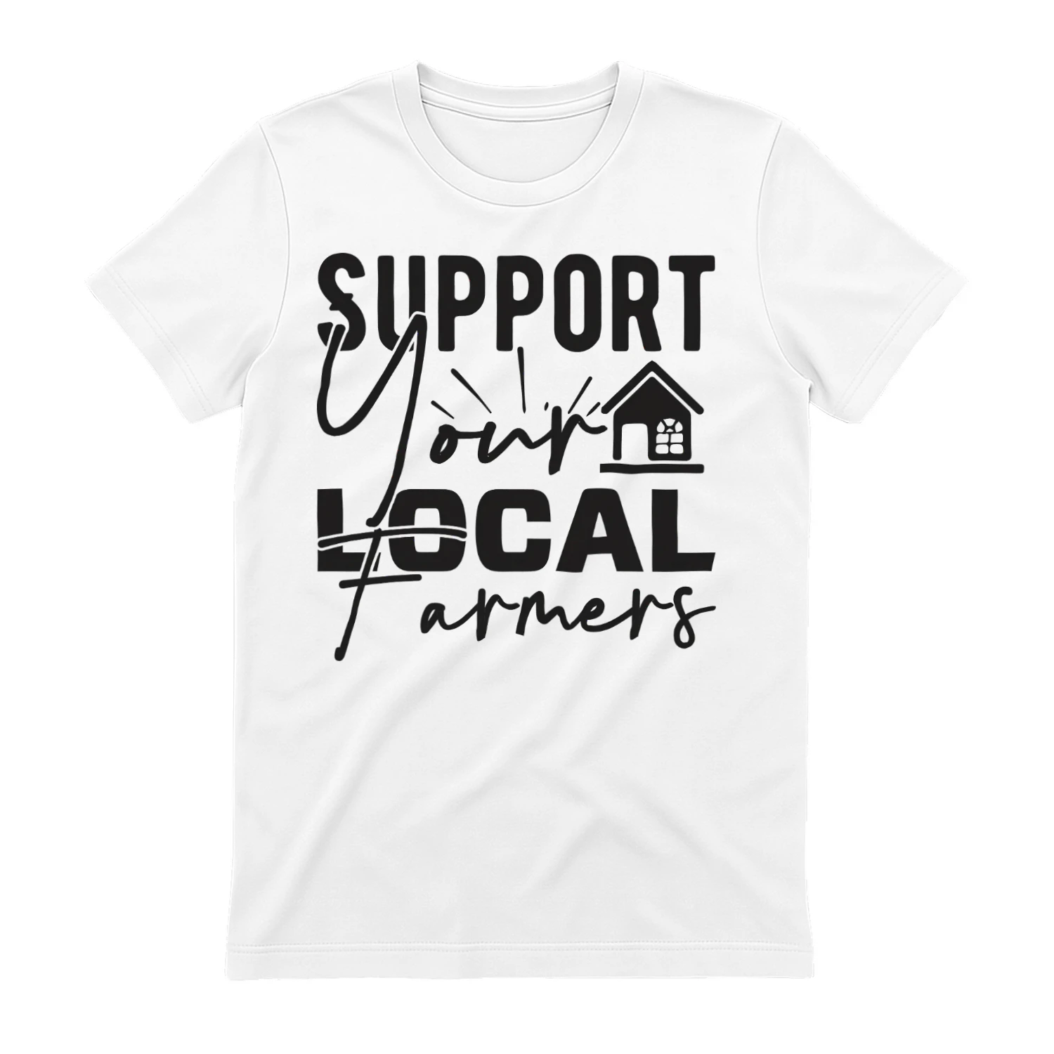 Support Your Local Farmers - Vintage Farmhouse Sunshine Agriculture Graphic