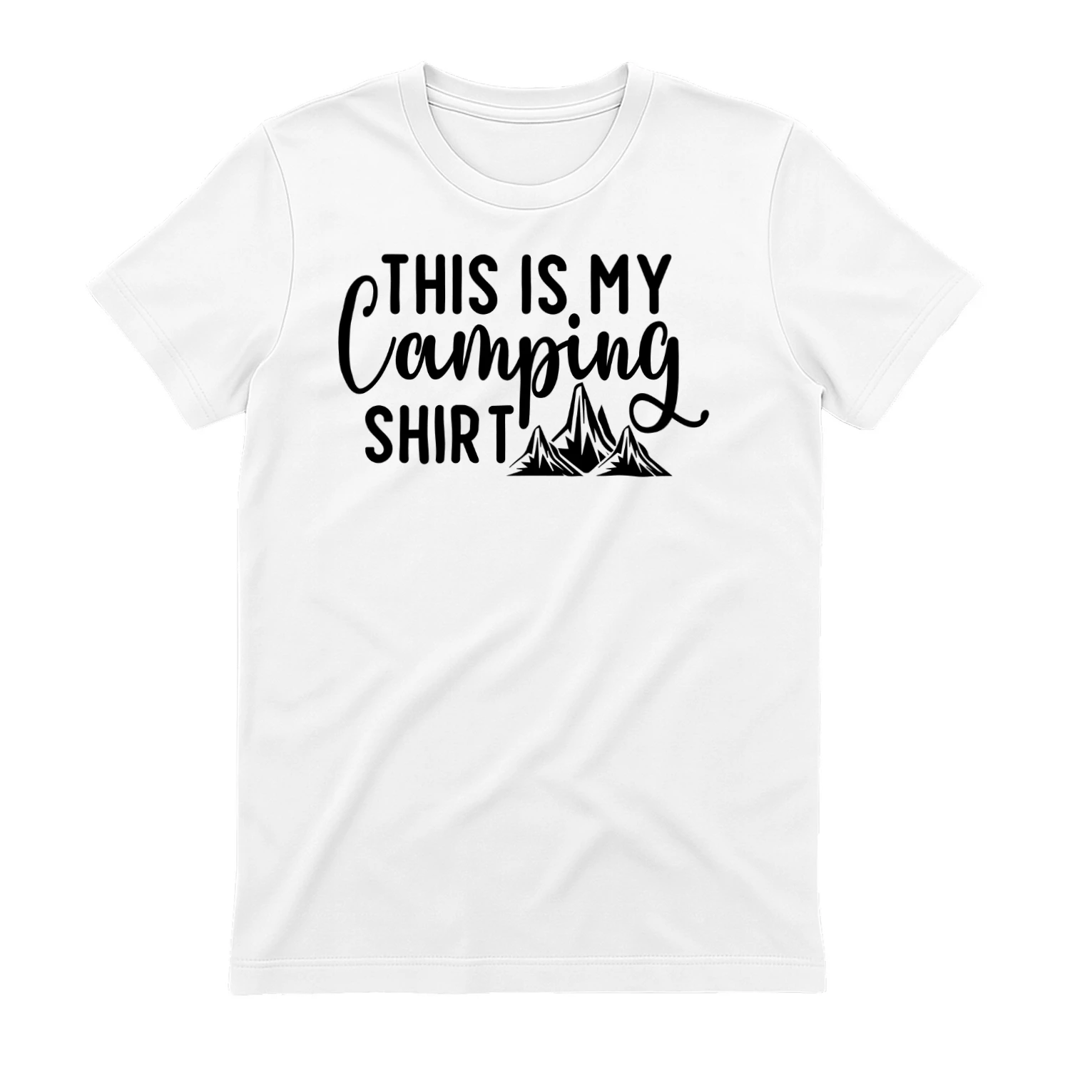 This Is My Camping Shirt Minimalist Mountain Graphic Design