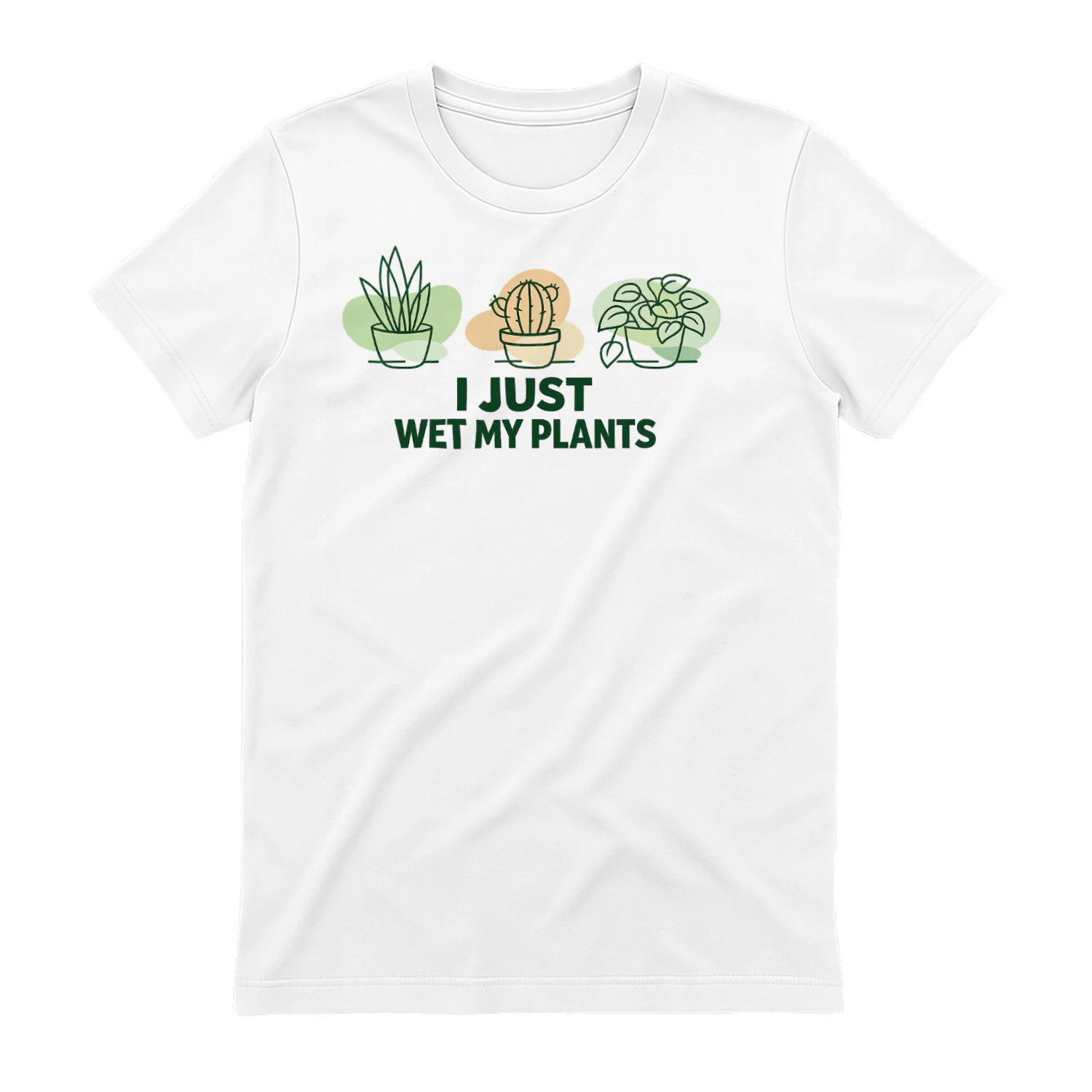 I Just Wet My Plants Minimalist Cactus Line Art Graphic Design