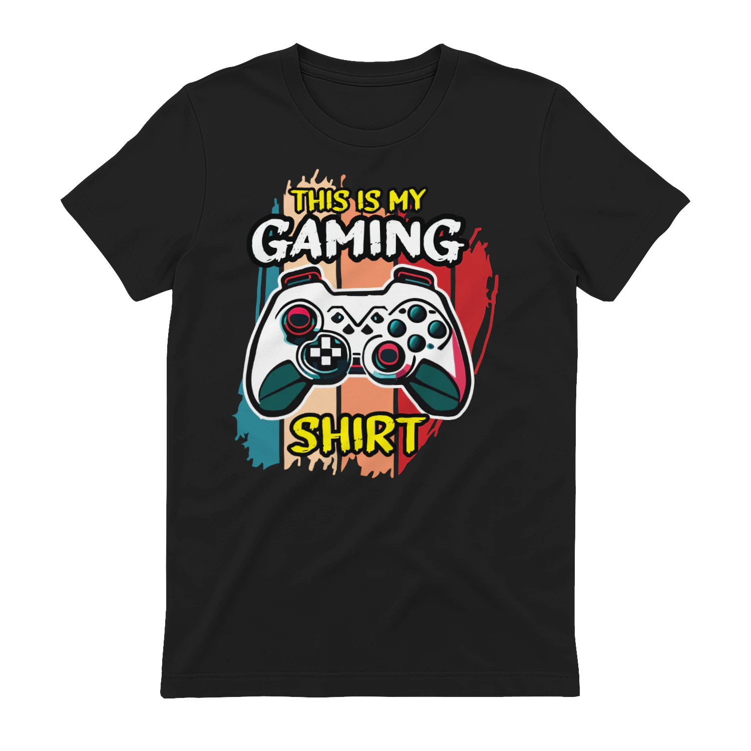This Is My Gaming Shirt Retro Sunset Controller - Gamer Graphic