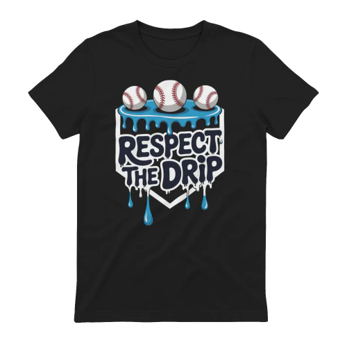 Respect The Drip Baseball Home Plate - Trendy Melting Slime Graphic