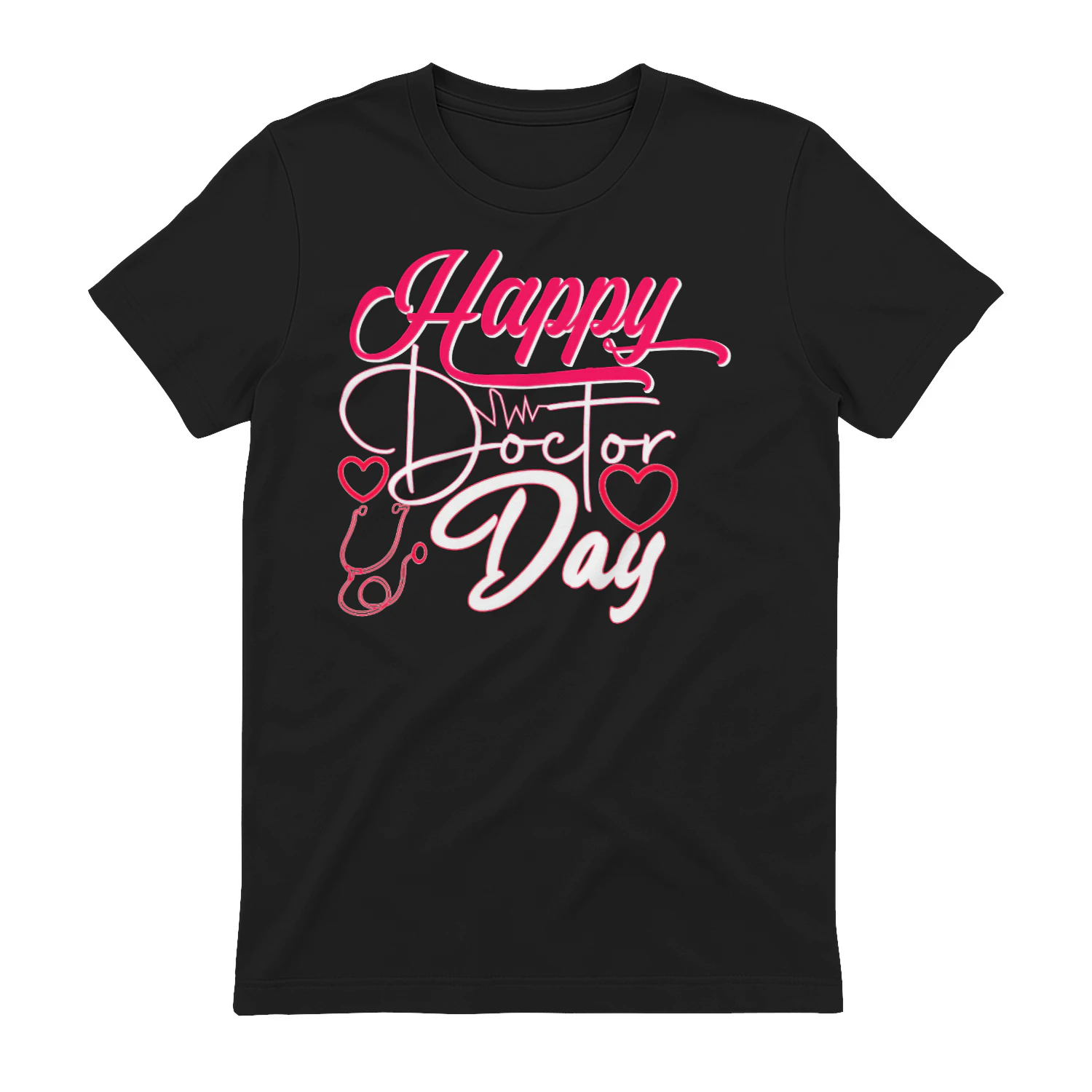 Happy Doctor Day Stethoscope Heart Pulse Medical Design