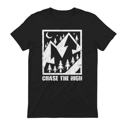 Chase The High Mountain Hiking Outdoor Adventure Vintage Design