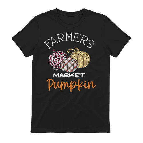 Farmers Market Pumpkin Leopard Plaid Pattern Fall Autumn Design