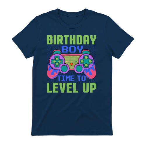 Birthday Boy Time To Level Up - Video Game Controller Graphic