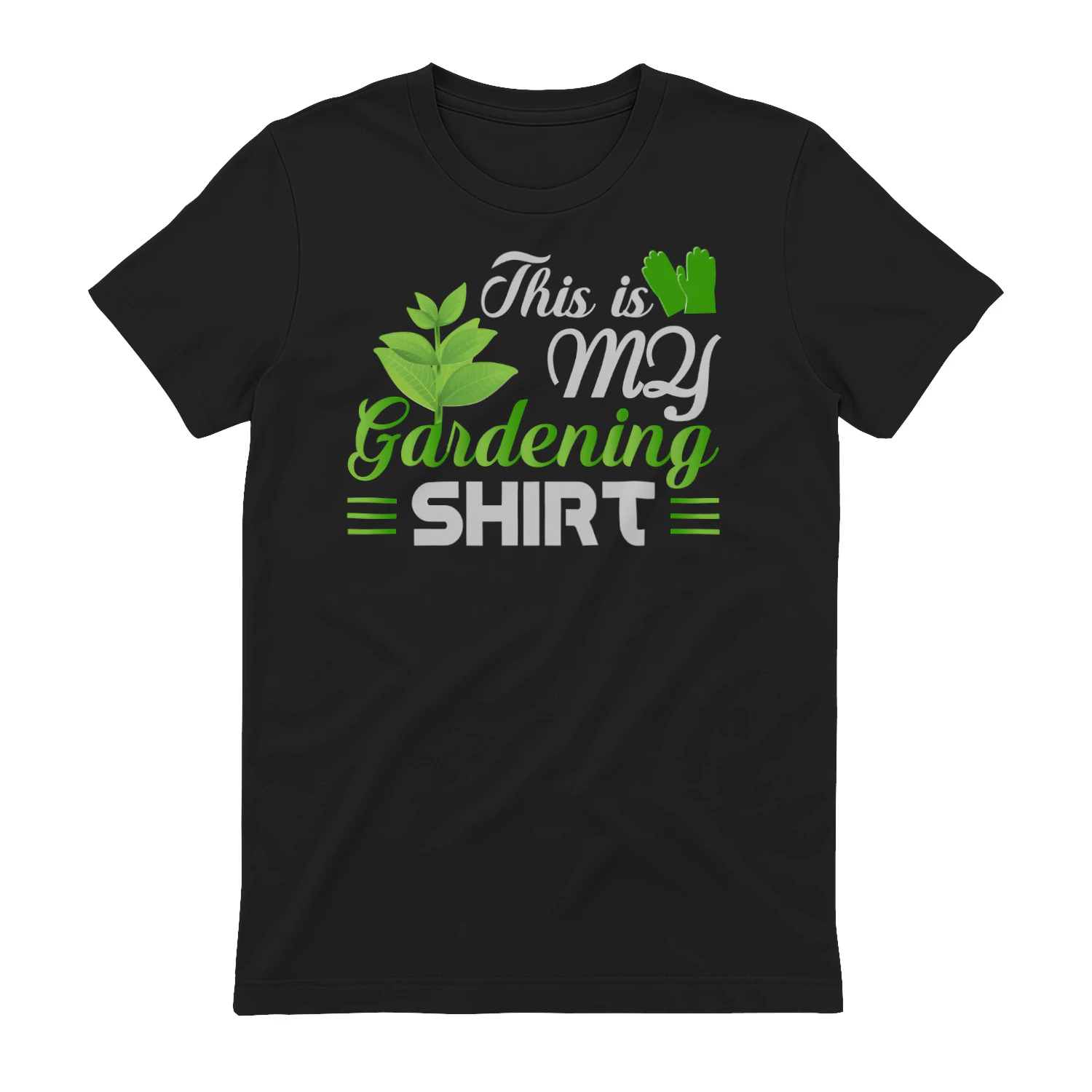 This Is My Gardening Shirt Plant Leaves Typography Graphic Design