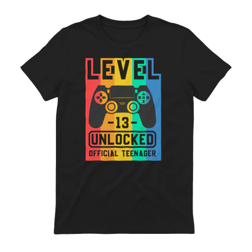 Level 13 Unlocked Official Teenager - Gamer 13th Birthday Graphic