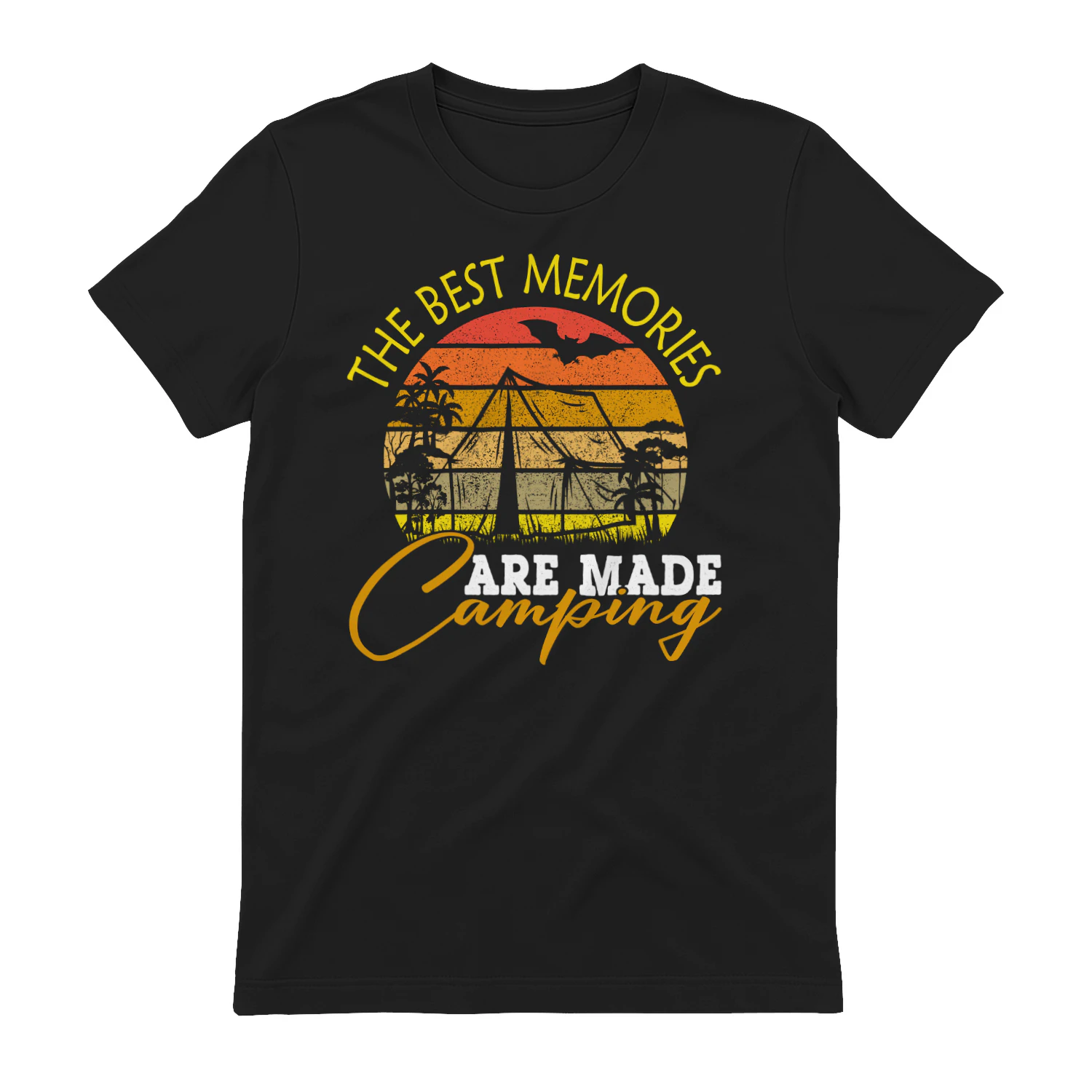 The Best Memories Are Made Camping Retro Vintage Sunset Design
