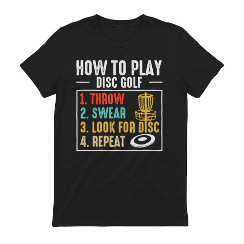 How To Play Disc Golf Funny Steps - Retro Frisbee Golf Graphic