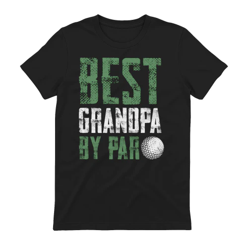 Best Grandpa By Par Vintage Green Golf Graphic