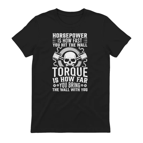 Horsepower Vs Torque Skull Pistons - Car Enthusiast Graphic