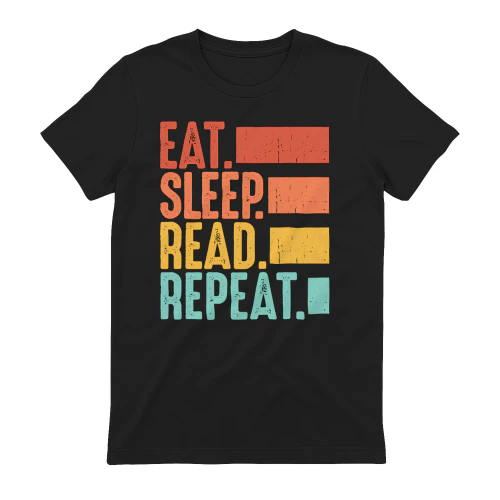 Eat Sleep Read Repeat Funny Book Lover Quote - Colorful Reading Humor Design