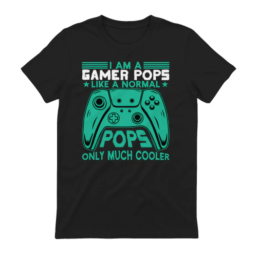I Am A Gamer Pops Only Much Cooler - Teal Controller Graphic