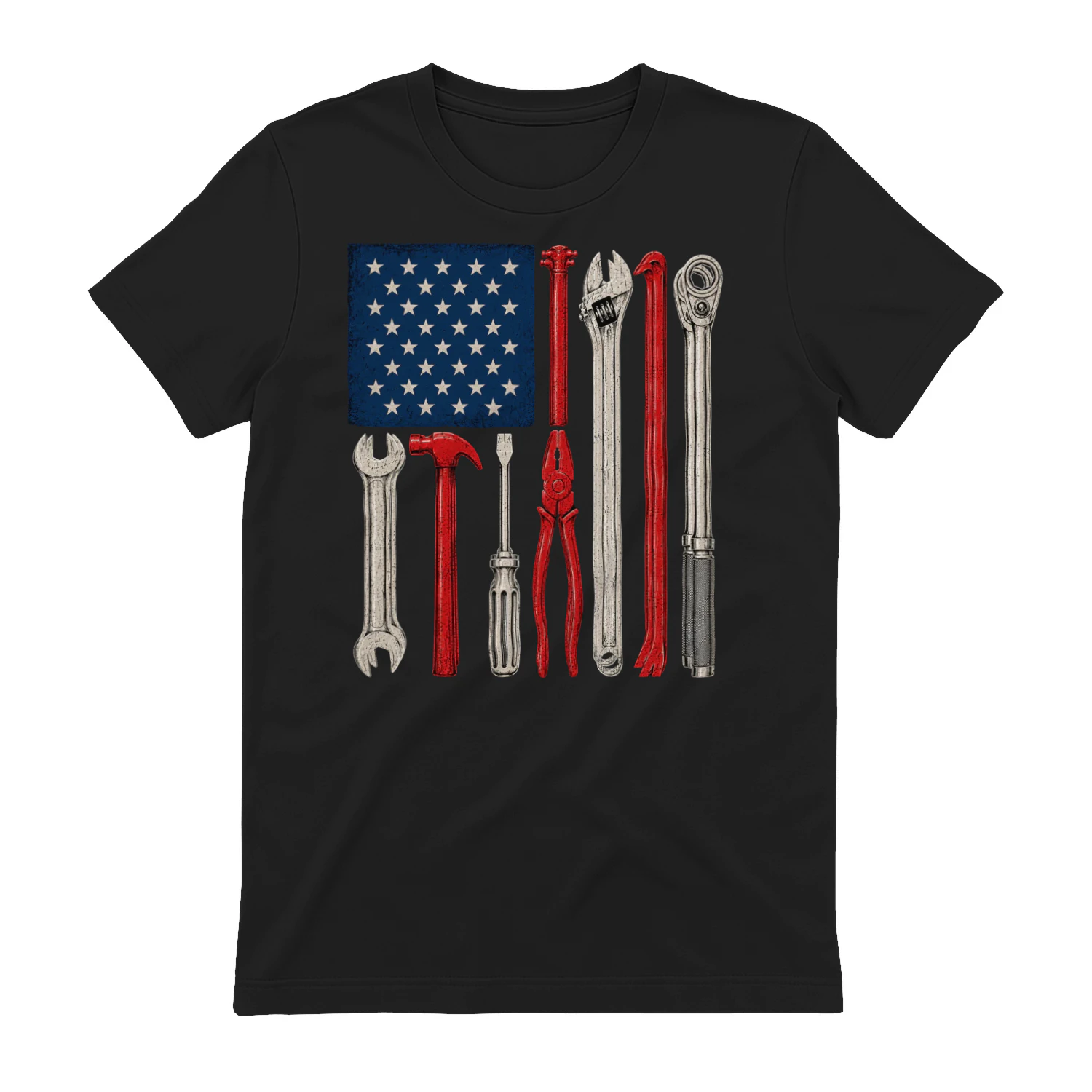 American Flag Tools - Patriotic Plumber Handyman Blue Collar Laborer Graphic