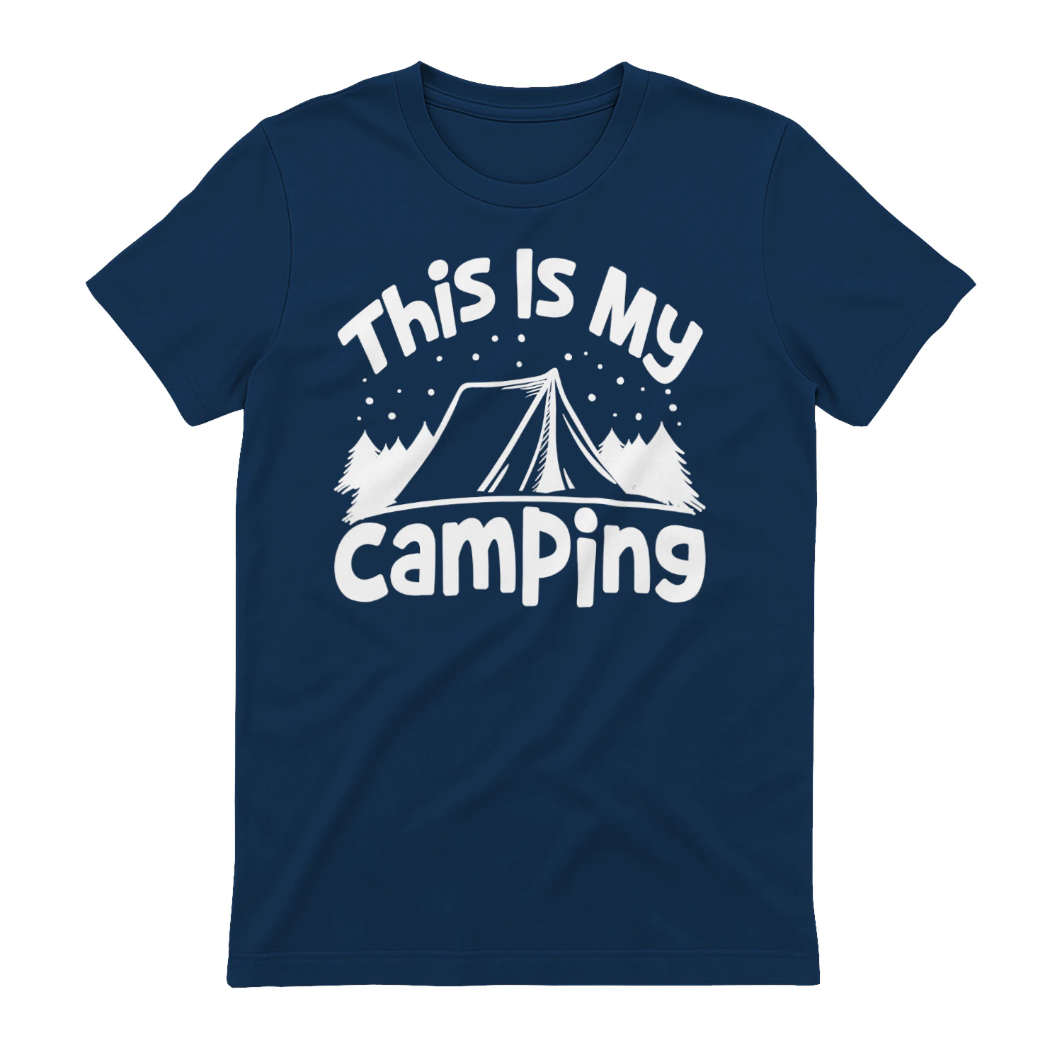 This Is My Camping Tent Outdoor Adventure Black And White Design