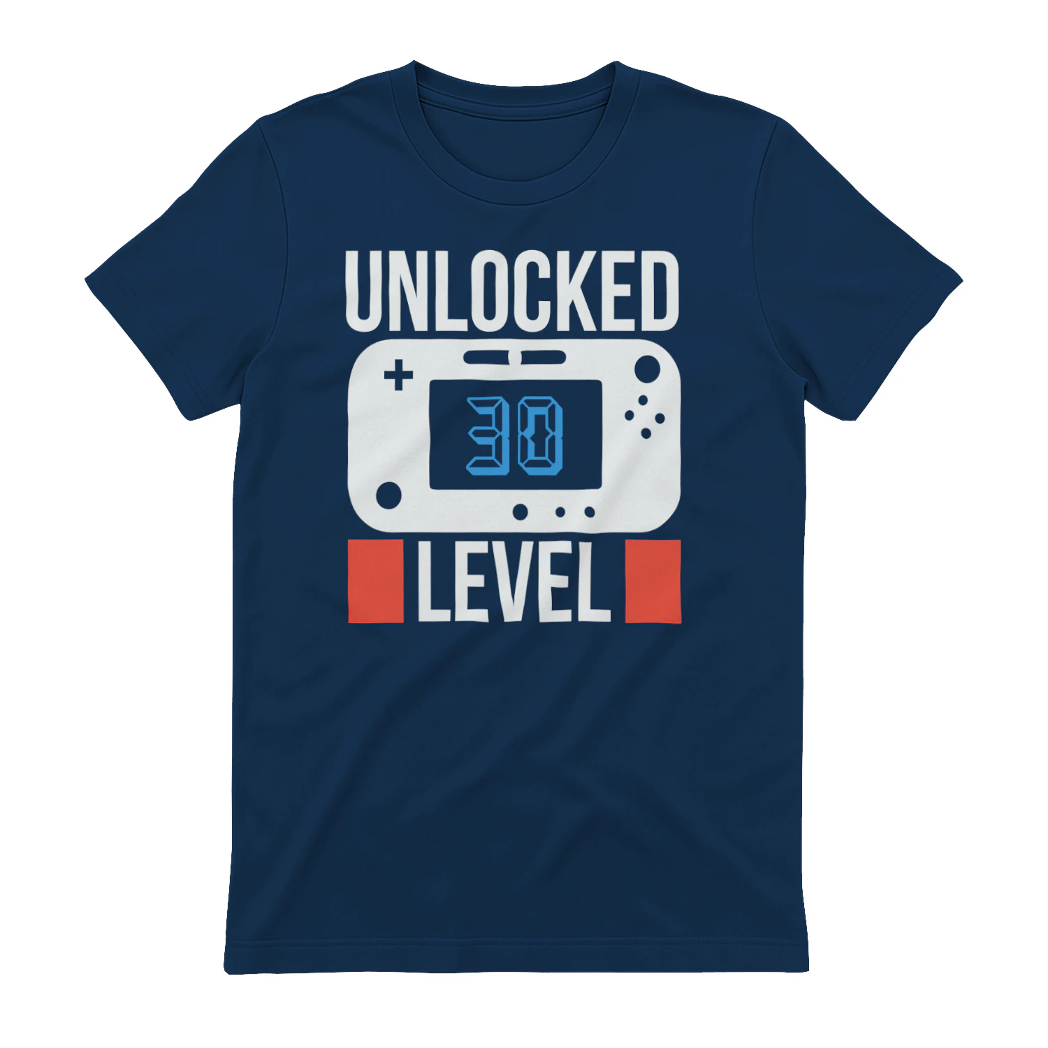 Level 30 Unlocked Handheld Console 30th Birthday Graphic Design