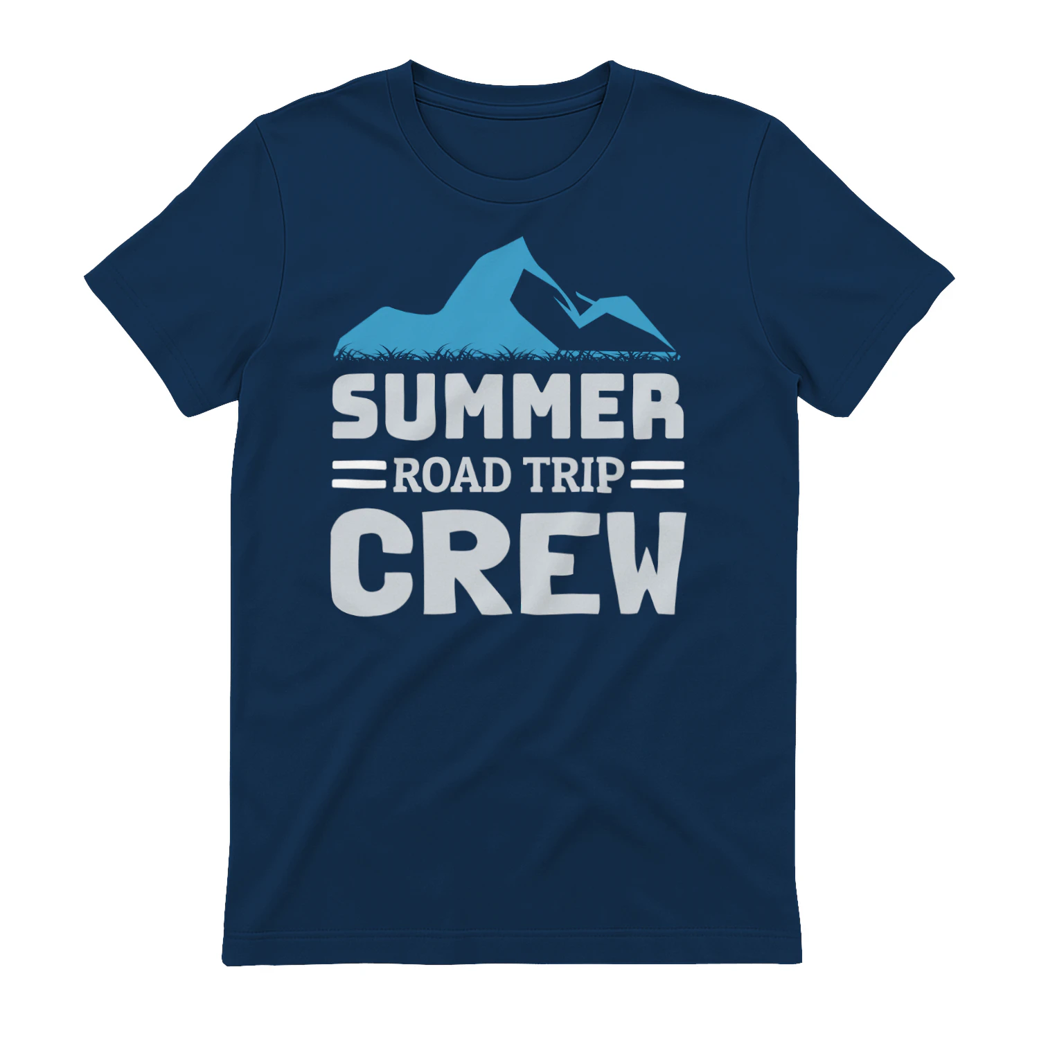 Summer Road Trip Crew Mountain Vacation Minimalist Graphic Design