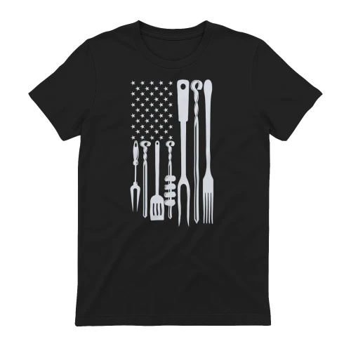 American Flag BBQ Tools USA Patriotic Grill Master Design