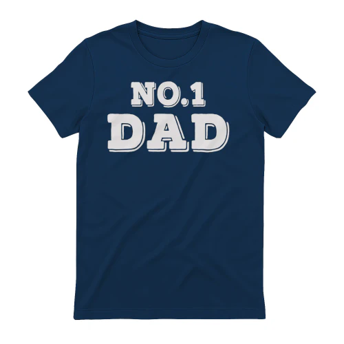 No. 1 Dad White Bubble Typography Father's Day Design