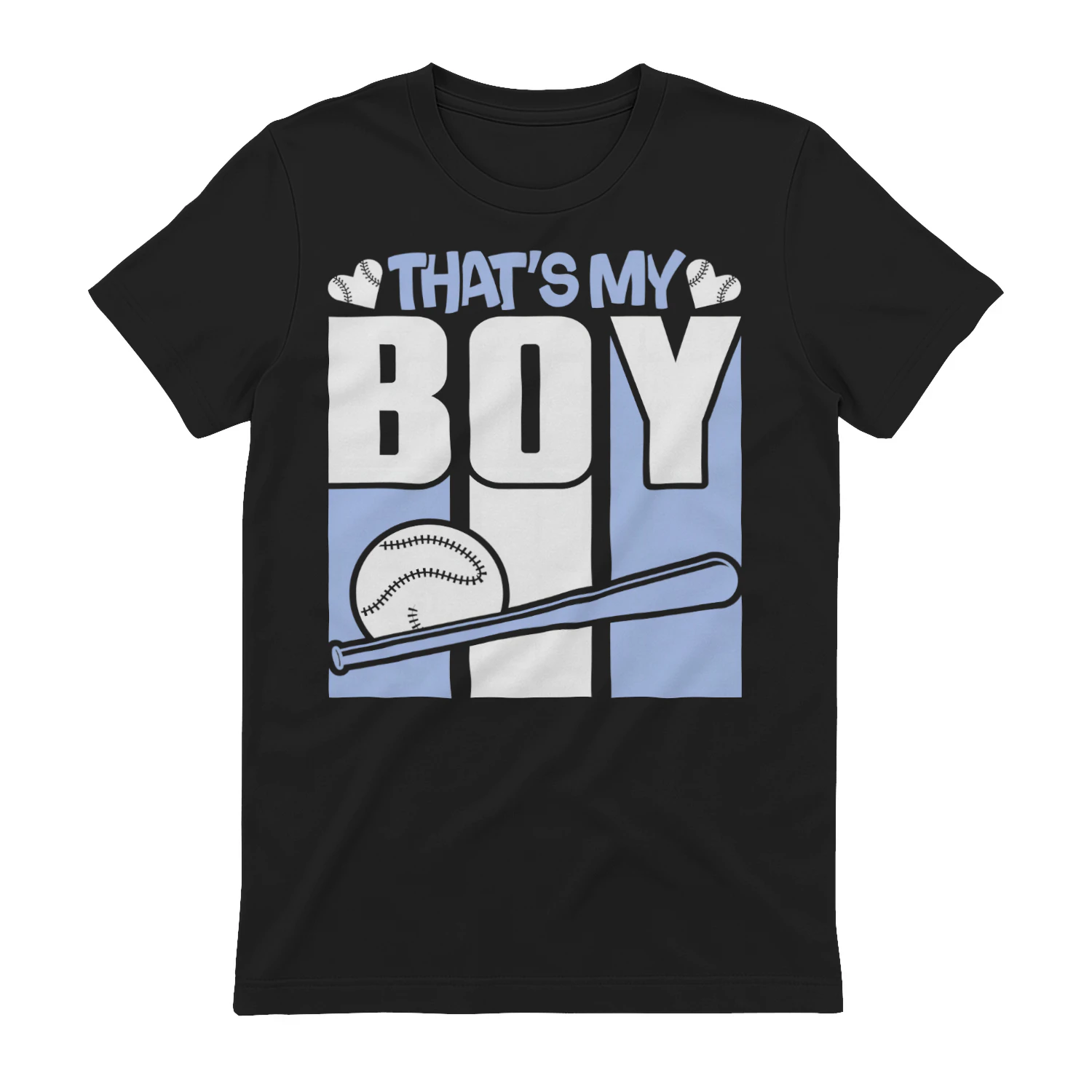 That's My Boy - Bold Retro Light Blue Baseball Parent Pride Graphic