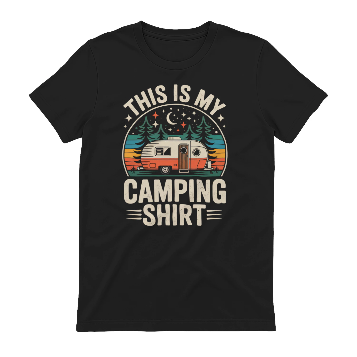 This Is My Camping Shirt Retro Vintage Camper Travel Graphic Design