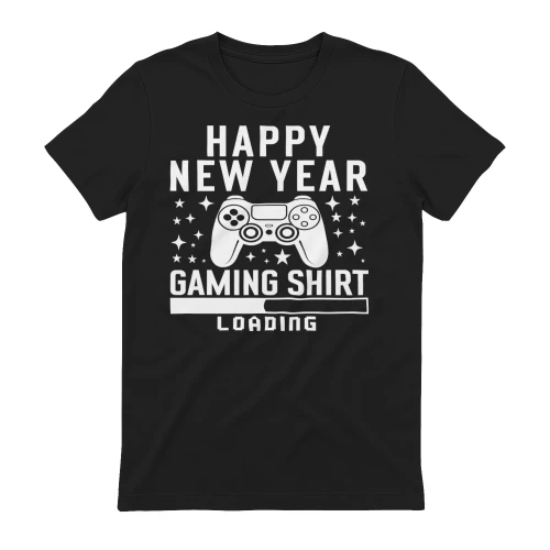 Happy New Year Gaming Controller - Video Gamer Holiday Graphic
