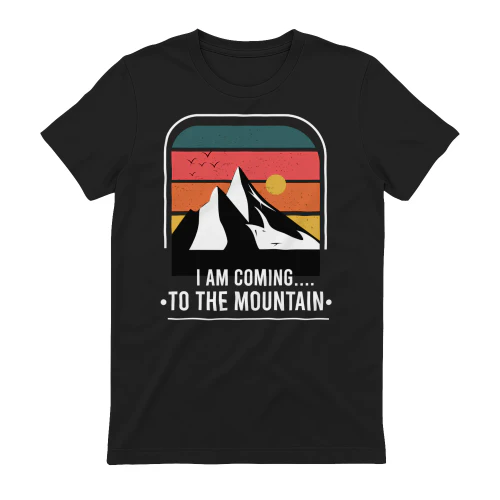 I Am Coming To The Mountain Retro Sunset Hiking Outdoor Design