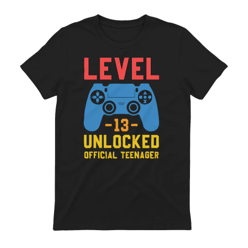 Level 13 Unlocked Official Teenager - Gamer 13th Birthday Graphic
