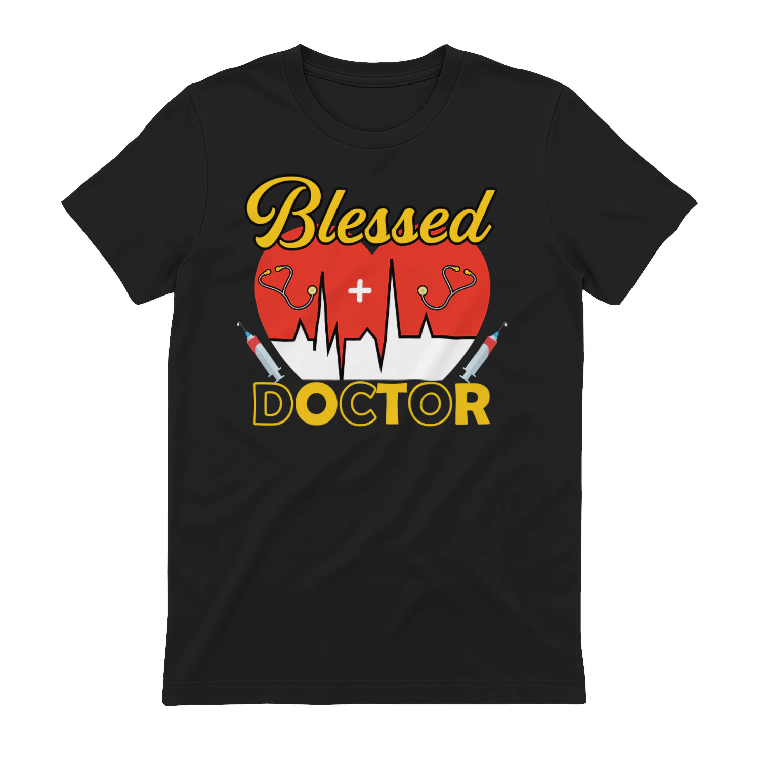 Blessed Doctor Heartbeat Stethoscope Medical Graphic Design