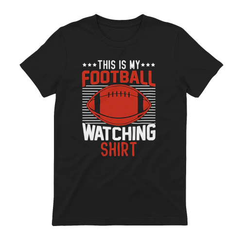 This Is My Football Watching Shirt Red Graphic - Game Day Fan Apparel