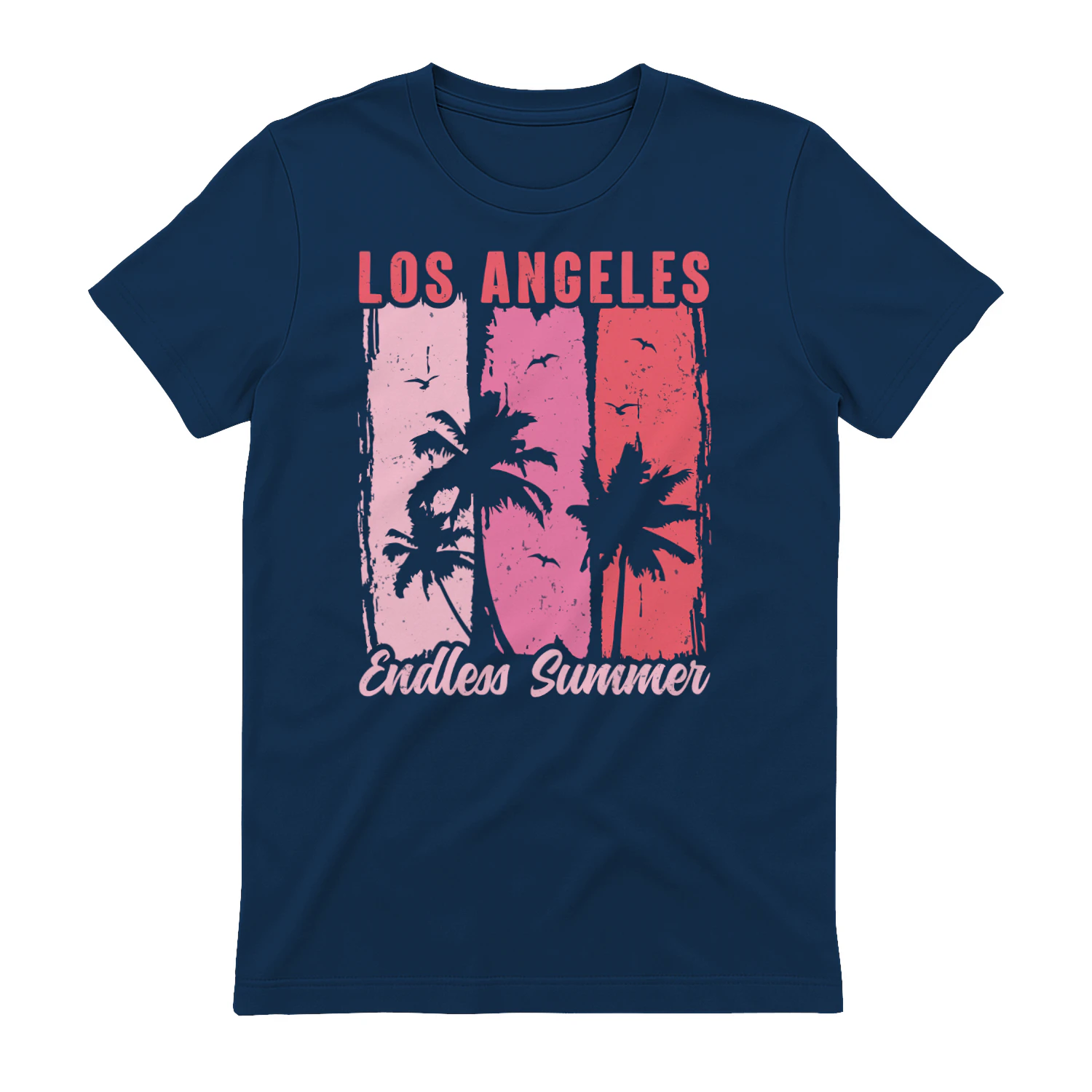 Los Angeles Endless Summer Palm Trees - Retro Pink Coastal Graphic Design