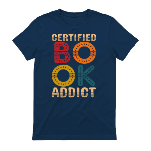 Certified Book Addict Funny Reading Humor - Book Lover Bookworm Design