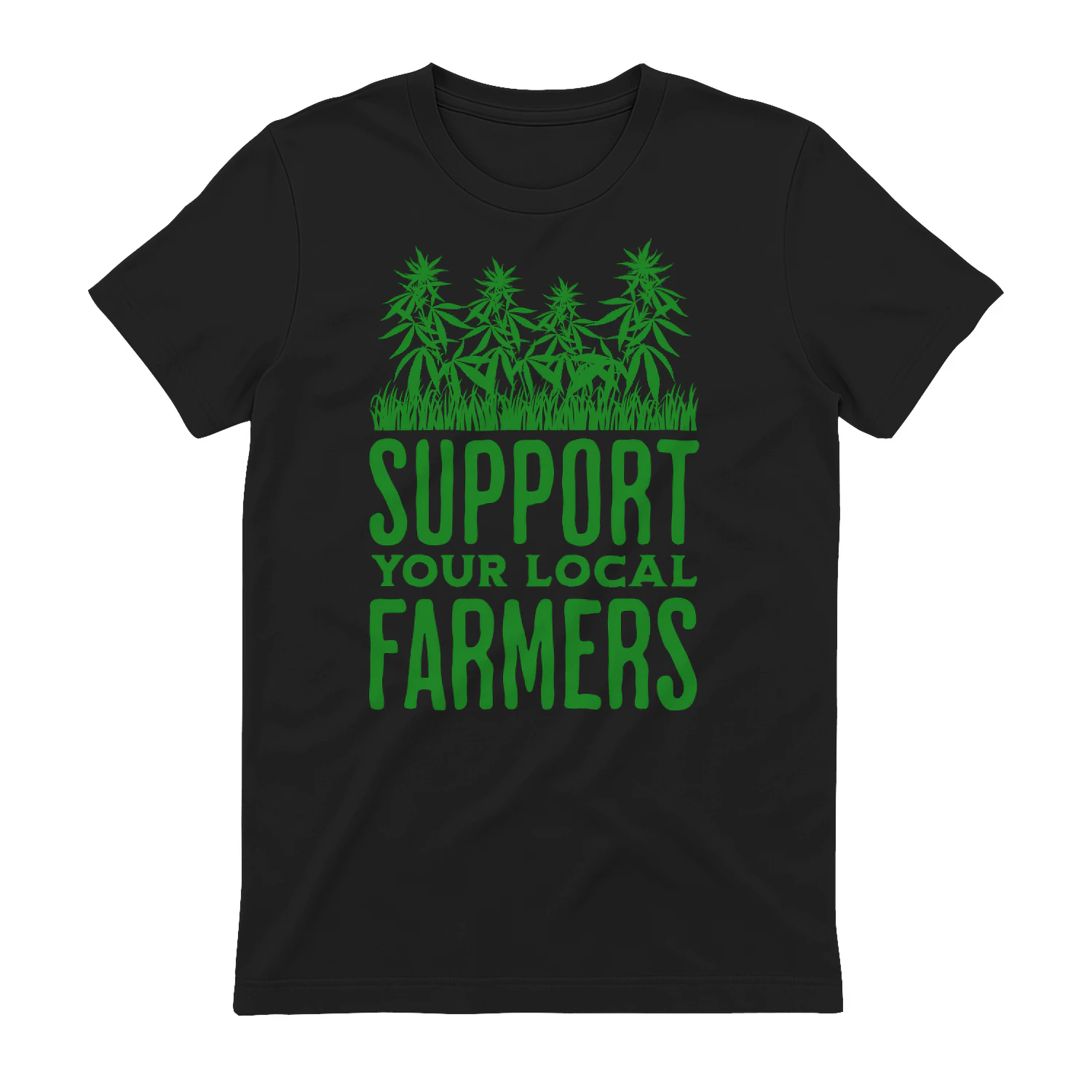 Support Your Local Farmers - Retro Cannabis Crop Agriculture Pride Graphic