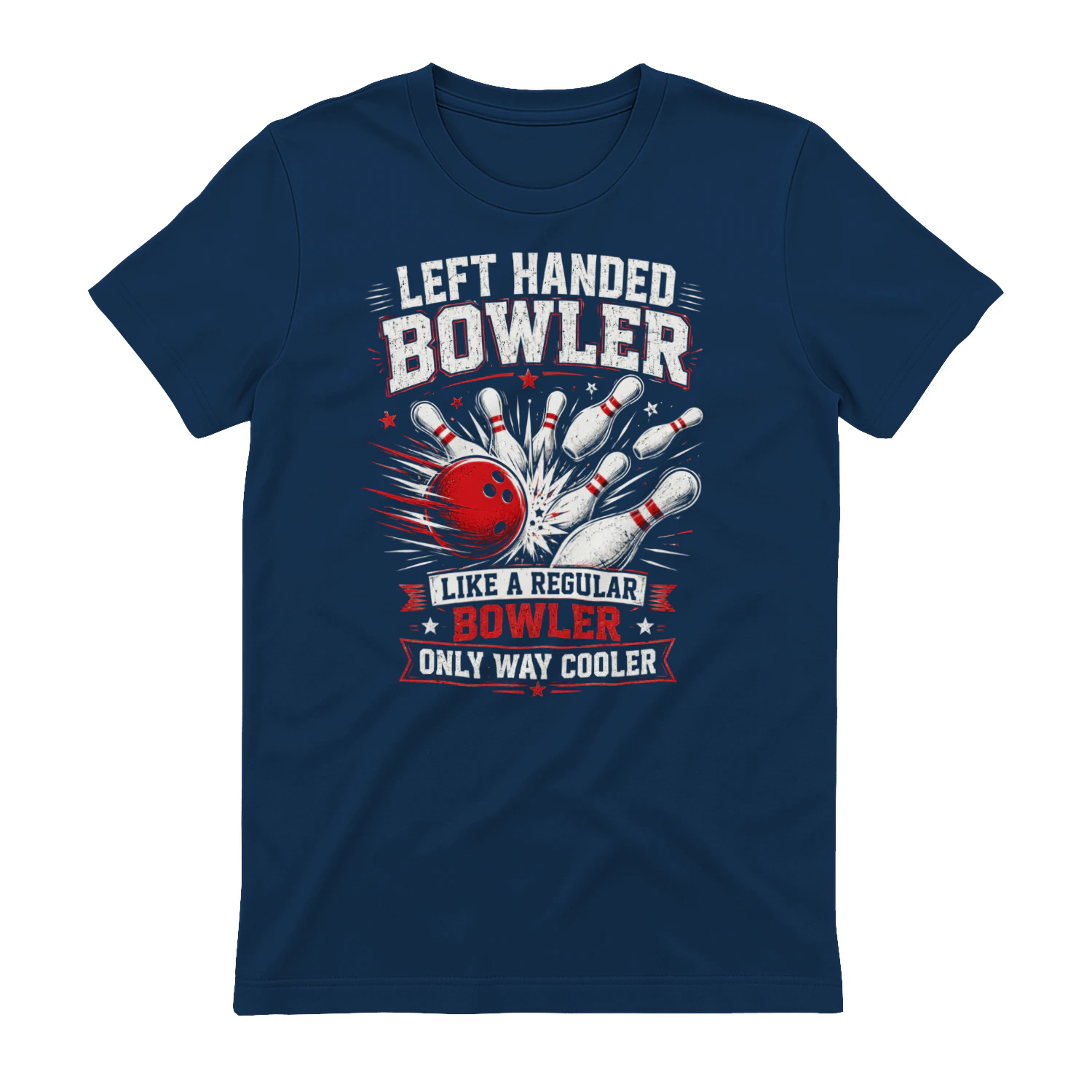 Left Handed Bowler Way Cooler Funny Quote - Vintage Sports Graphic Design