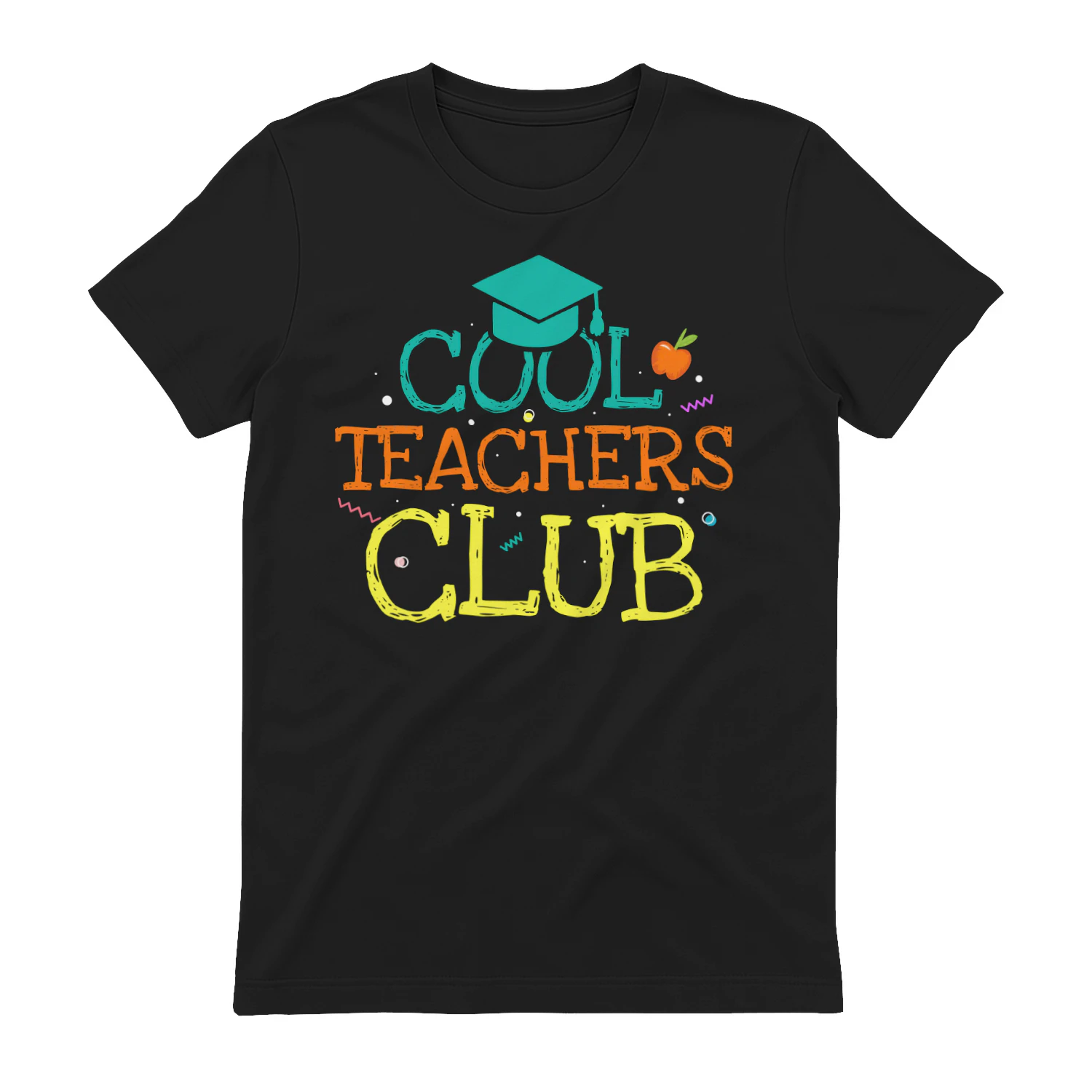 Cool Teachers Club Graduation Cap Chalk Typography Graphic Design