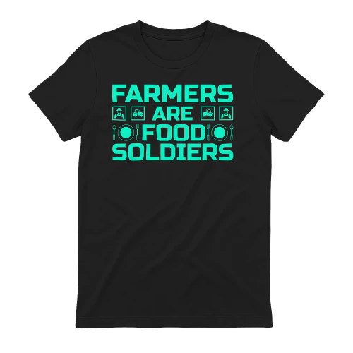 Farmers Are Food Soldiers Tractor Plate Icons Agriculture Pride Design