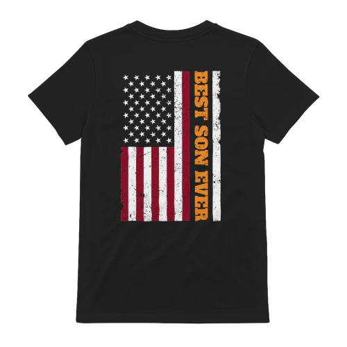Best Son Ever Distressed American Flag Patriotic USA Graphic