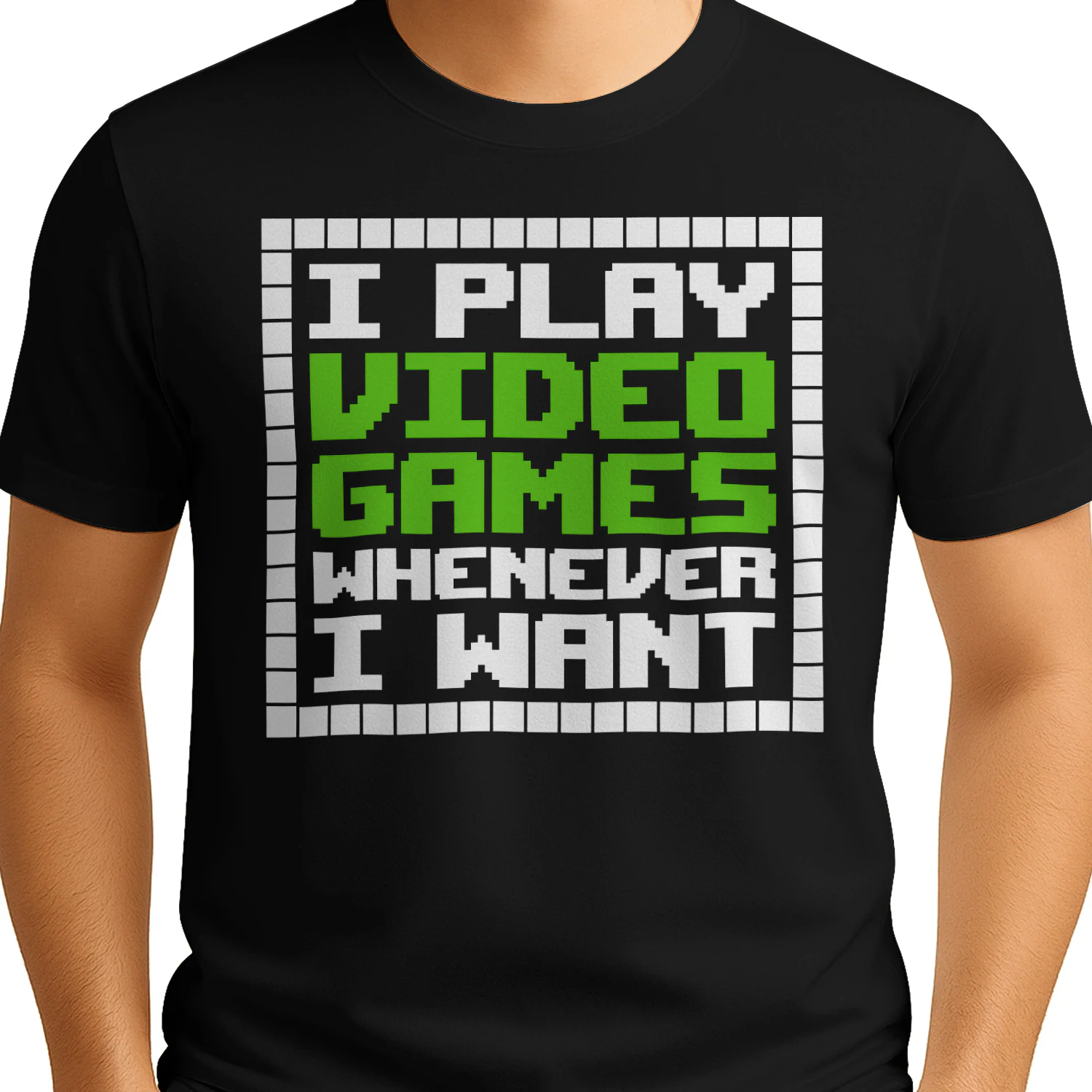 Green Pixel Video Games - Retro Arcade Gamer Graphic