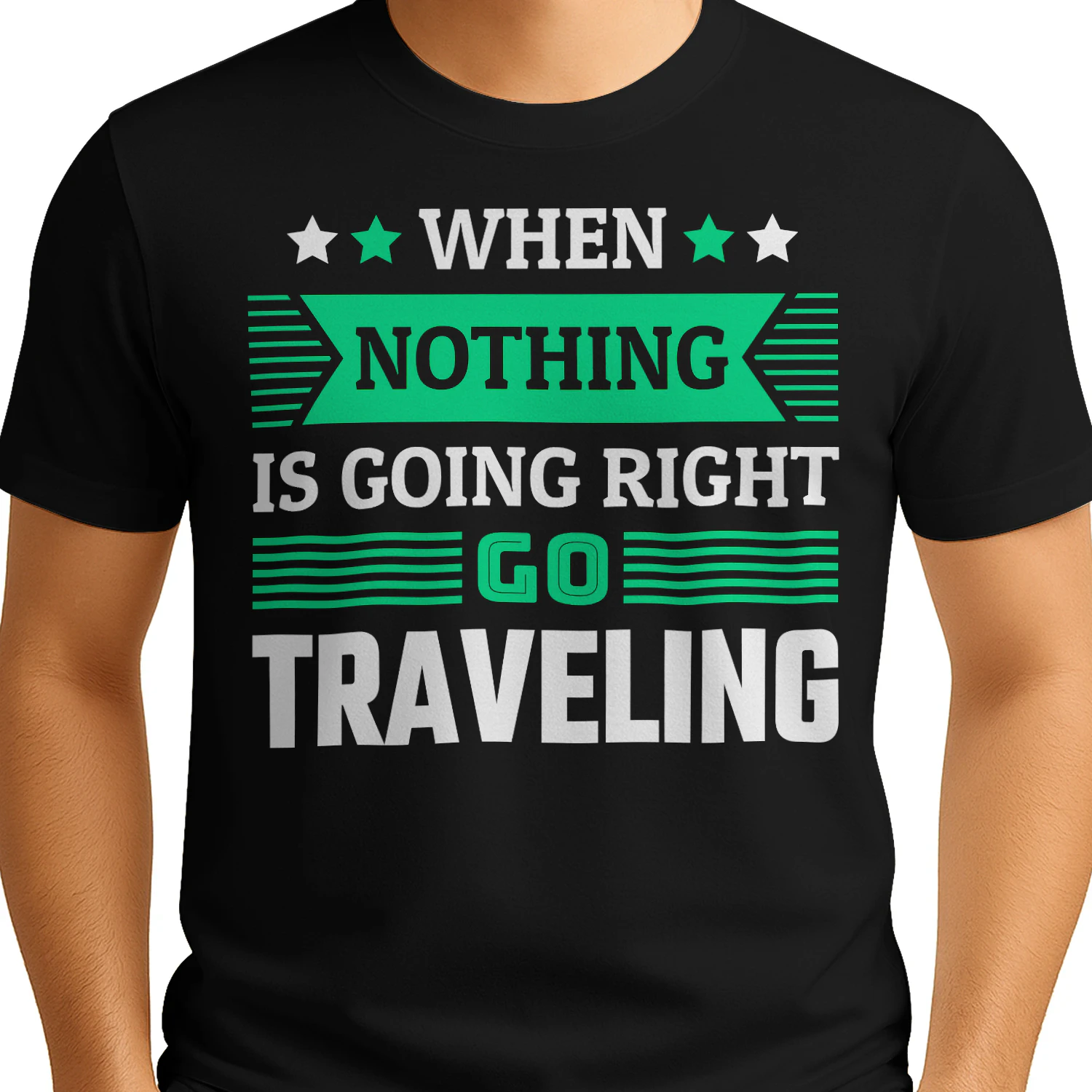 When Nothing Is Going Right Go Traveling Funny Wanderlust Quote Design