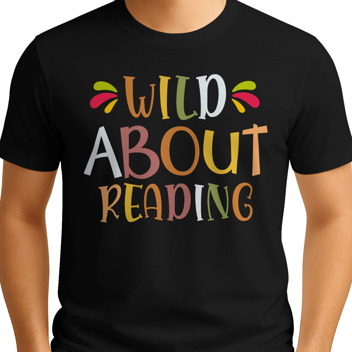 Wild About Reading Funny Book Lover - Colorful Bookworm Humor Design