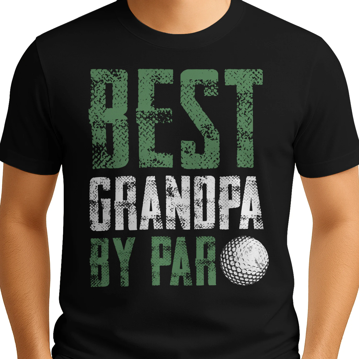 Best Grandpa By Par Vintage Green Golf Graphic