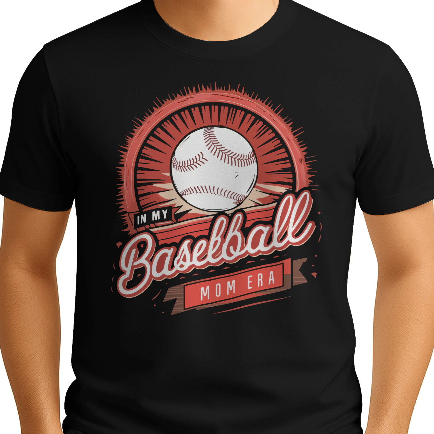 In My Baseball Mom Era Retro Vintage - Sports Mom Graphic